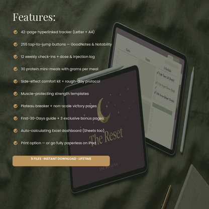 The Belluna Reset — GLP-1 Planner & Shot Tracker